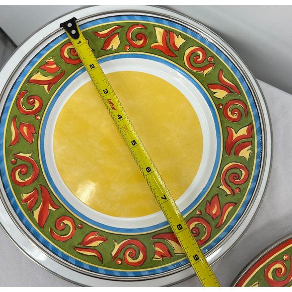 Formation 1980s metal enamelware plates set of 3 Tuscan Summer Dishes - Picture 7 of 10